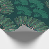 Papier Cadeau Ravenala madagascariensis motif sans soudure. Vint (Coin)