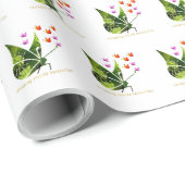 Papier Cadeau Ravissement des papillons élégants (Coin rond)