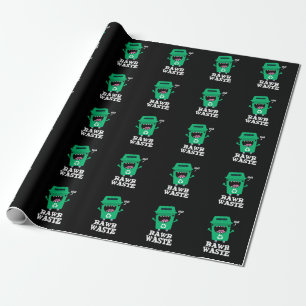 Papier Cadeau Rawer Déchets Drôle Drôle Poubelle Jeu Basse BG