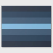 Papier Cadeau Rayé Bleu (Plat)