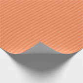 Papier cadeau rayé couleur Mango Tango (Coin)