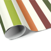 Papier cadeau rayé de couleur (Coin rond)