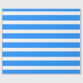 Papier Cadeau Rayé Horizontal Classique Bleu et Blanc des Dodger (Plat)