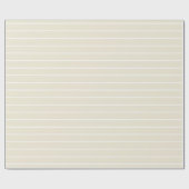Papier Cadeau Rayé horizontal fin blanc perle (Plat)