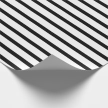 Papier cadeau rayé noir et blanc