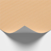 Papier cadeau rayé orange clair et blanc Mignon (Coin)