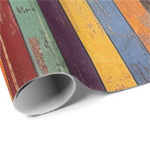 Papier Cadeau Rayé Rétro (Coin rond)
