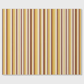 Papier cadeau rayé Retro Café (Plat)