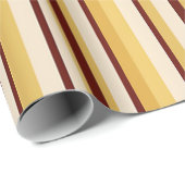 Papier cadeau rayé Retro Café (Coin rond)