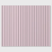 Papier cadeau rayé rose et noir (Plat)