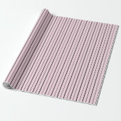 Papier cadeau rayé rose et noir (Déroulé)