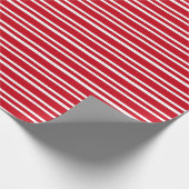 Papier Cadeau Rayé rouge (Coin)