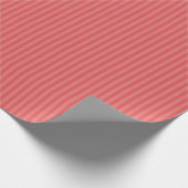 Papier cadeau rayé rouge flamant (Coin)