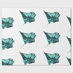 Papier Cadeau Rayon de Manta, (birostris de Manta)