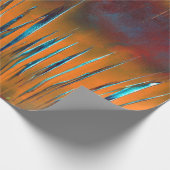 Papier Cadeau Rayons Abstraits multicolores orange (Coin)