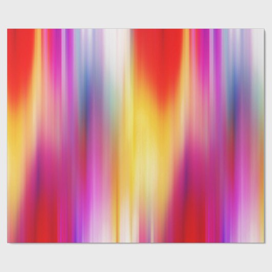 Papier Cadeau Rayons colorés vibrants (Plat)