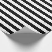 Papier Cadeau Rayure blanche et noire (Coin)