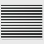 Papier Cadeau Rayure blanche et noire (Plat)