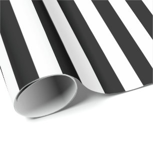 Papier Cadeau Rayure blanche et noire