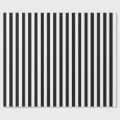 Papier Cadeau Rayure Blanche/Noire (Plat)