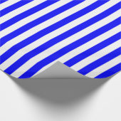 Papier Cadeau Rayure Bleu/Blanc (Coin)