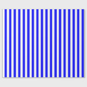 Papier Cadeau Rayure Bleu/Blanc (Plat)