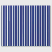 Papier Cadeau Rayure Bleue et Blanche (Plat)