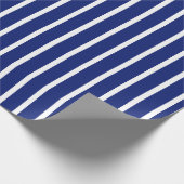 Papier Cadeau Rayure Bleue et Blanche (Coin)