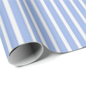 Papier Cadeau Rayure Bleue Pastel (Coin rond)