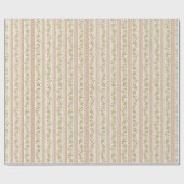 Papier Cadeau Rayure botanique peinte (Plat)