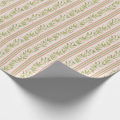 Papier Cadeau Rayure botanique peinte (Coin)