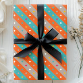 Papier Cadeau Rayure Confettis Géométrique