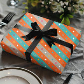 Papier Cadeau Rayure Confettis Géométrique