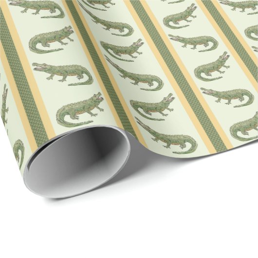Papier Cadeau Rayure d'alligator (Coin rond)