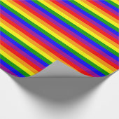 Papier Cadeau Rayure d'arc-en-ciel (Coin)