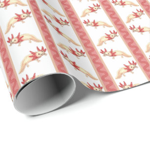 Papier Cadeau Rayure d'Axotl