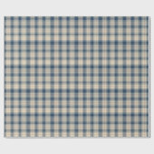 Papier Cadeau Rayure de chemin de fer de la marine (Plat)