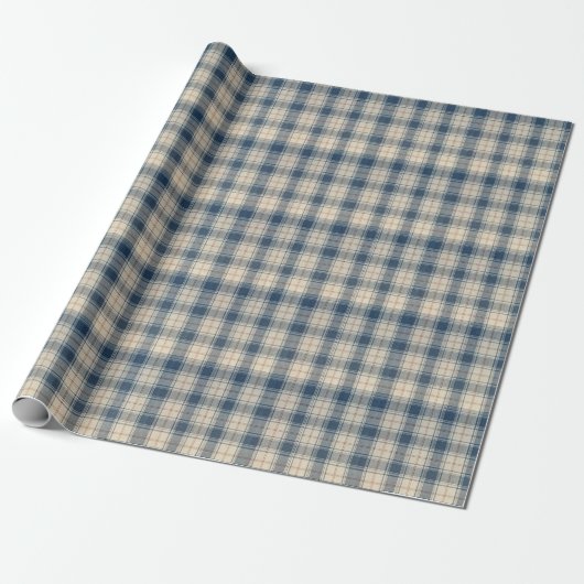 Papier Cadeau Rayure de chemin de fer de la marine (Déroulé)