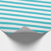 Papier Cadeau Rayure de Diagnal d'Aqua (Coin)