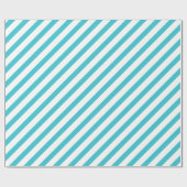 Papier Cadeau Rayure de Diagnal d'Aqua (Plat)