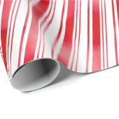 Papier Cadeau Rayure de menthe poivrée (Coin rond)