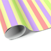 Papier Cadeau Rayure de rubans de lapin (Coin rond)