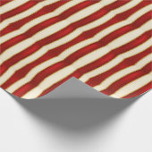 Papier Cadeau Rayure dorée rouge - Noël moderne (Coin)