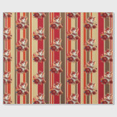 Papier Cadeau Rayure Éléphant Terracotta (Plat)