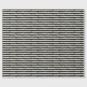 Papier Cadeau Rayure étoile dorée (Plat)