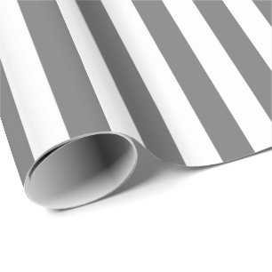 Papier Cadeau Rayure grise et blanche