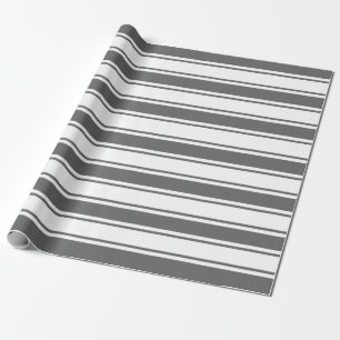 Papier Cadeau Rayure horizontale de gris d'ardoise