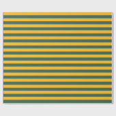 Papier Cadeau Rayure horizontale or et vert (Plat)