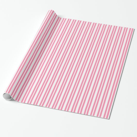 Papier Cadeau Rayure inégale #2 Rayure blanche (Déroulé)