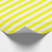 Papier Cadeau Rayure jaune et blanche (Coin)